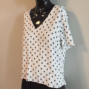 Dynamite Black and White Blouse